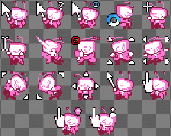 looping GIF of Pink Tenna cursor from kristophys vgen page