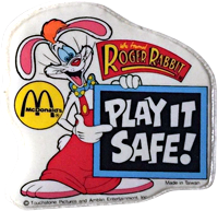 Sticker Featuring Roger Rabbit.